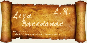 Liza Macedonac vizit kartica